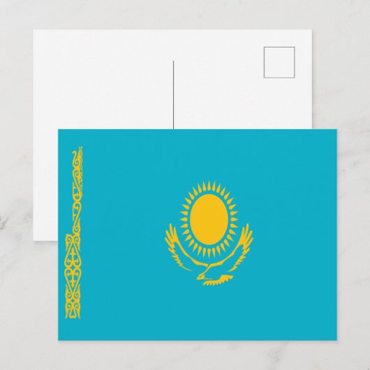 Vlag van Kazachstan Briefkaart (Voorkant / Achterkant)