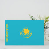 Vlag van Kazachstan Briefpapier (Staand voorkant)