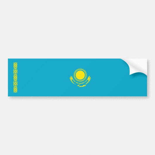 Vlag van Kazachstan Bumpersticker (Voorkant)