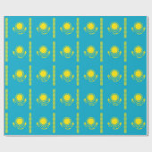 Vlag van Kazachstan Cadeaupapier (Vlak)