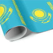 Vlag van Kazachstan Cadeaupapier (Rol Hoek)