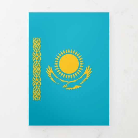 vlag van Kazachstan Drieluik Kaart (Cover)