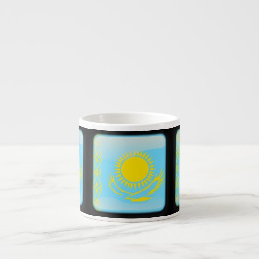 Vlag van Kazachstan Espresso Kop (Voorkant)