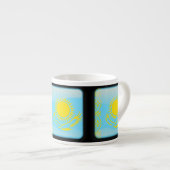 Vlag van Kazachstan Espresso Kop (Voorkant rechts)