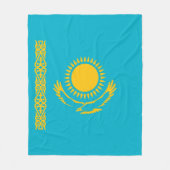 vlag van Kazachstan Fleece Deken (Voorkant)