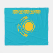 vlag van Kazachstan Fleece Deken (Voorkant (Horizontaal))