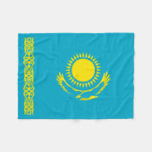 Vlag van Kazachstan Fleece Deken (Voorkant (Horizontaal))