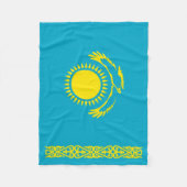 Vlag van Kazachstan Fleece Deken (Voorkant)