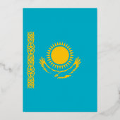 vlag van Kazachstan Folie Uitnodiging (Voorkant)