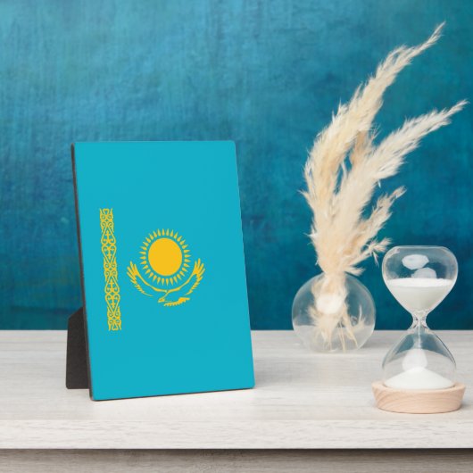 vlag van Kazachstan Fotoplaat (Zijkant)