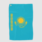 vlag van Kazachstan Golfhanddoek (Voorkant)