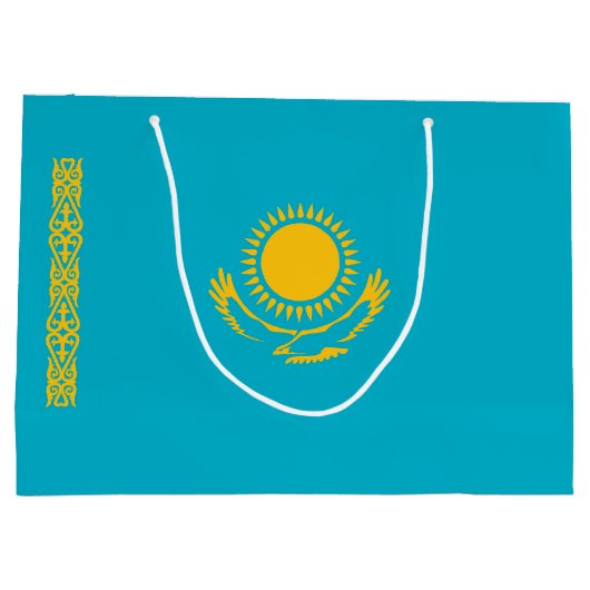 vlag van Kazachstan Groot Cadeauzakje (Achterkant)