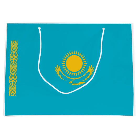 Vlag van Kazachstan Groot Cadeauzakje (Voorkant)
