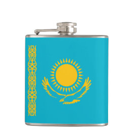 vlag van Kazachstan Heupfles