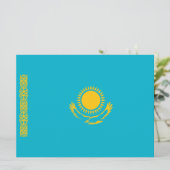 Vlag van Kazachstan Kaart (Staand voorkant)