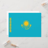 Vlag van Kazachstan Kaart (Voorkant / Achterkant in situ)