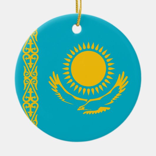 Vlag van Kazachstan Keramisch Ornament (Voorkant)