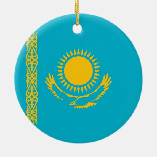 vlag van Kazachstan Keramisch Ornament (Achterkant)