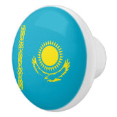 Vlag van Kazachstan Keramische Knop (Rechts)