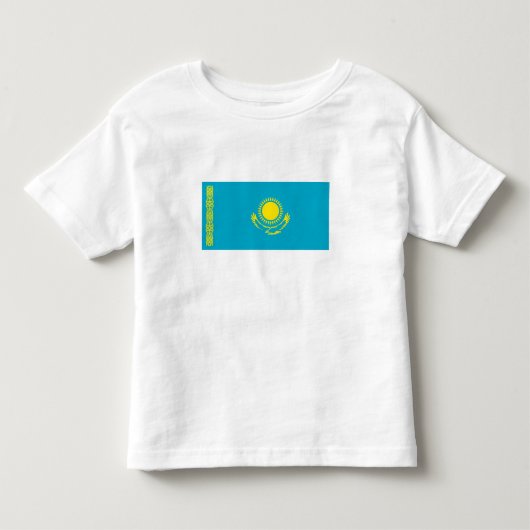 Vlag van Kazachstan Kinder Shirts (Voorkant)