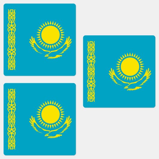 Vlag van Kazachstan Labels (Groep)