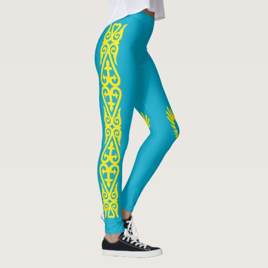 Vlag van Kazachstan Leggings (Rechts)