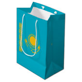 vlag van Kazachstan Medium Cadeauzakje (Voorkant Gekanteld)