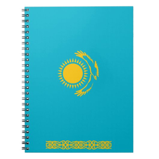 Vlag van Kazachstan Notitieboek (Voorkant)