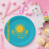 vlag van Kazachstan Papieren Bordje (Feest)