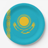 vlag van Kazachstan Papieren Bordje (Voorkant)