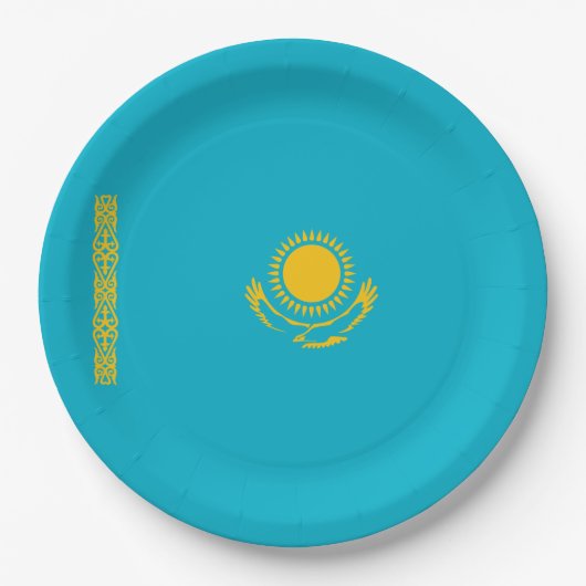 Vlag van Kazachstan Papieren Bordje (Voorkant)