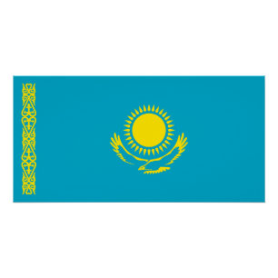 Vlag van Kazachstan Perfect Poster