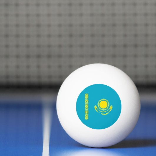 Vlag van Kazachstan Pingpongbal (Net)