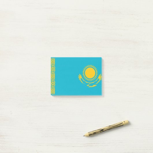 Vlag van Kazachstan Post-it® notes (Op bureau)