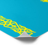 Vlag van Kazachstan Poster (Hoek)