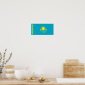 Vlag van Kazachstan Poster (Keuken)