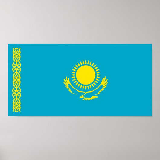 Vlag van Kazachstan Poster (Voorkant)