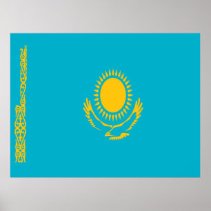 Vlag van Kazachstan Poster
