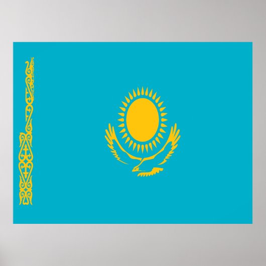 Vlag van Kazachstan Poster (Voorkant)