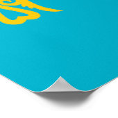 Vlag van Kazachstan Poster (Hoek)