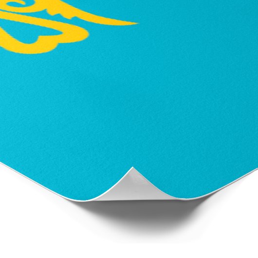 Vlag van Kazachstan Poster (Hoek)