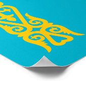 Vlag van Kazachstan Poster (Hoek)