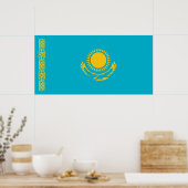 Vlag van Kazachstan Poster (Keuken)
