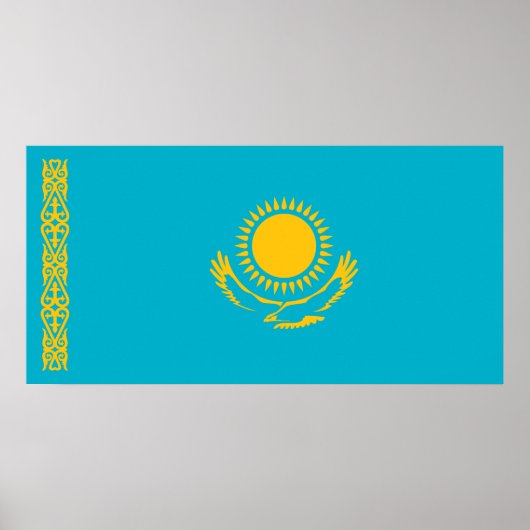 Vlag van Kazachstan Poster (Voorkant)