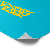 vlag van Kazachstan Poster (Hoek)