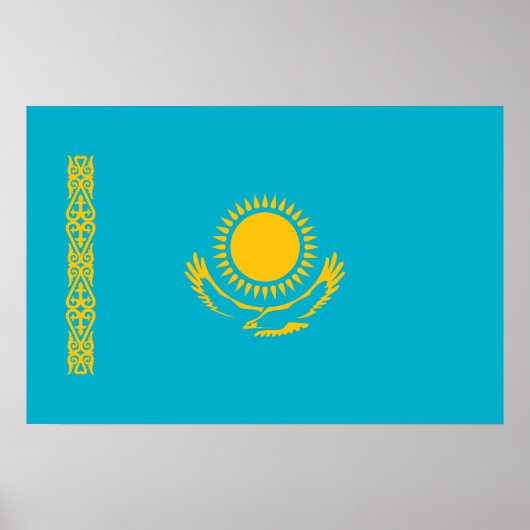 vlag van Kazachstan Poster (Voorkant)