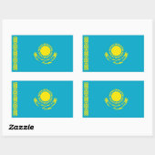 Vlag van Kazachstan Rechthoekige Sticker (Vel)