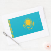 Vlag van Kazachstan Rechthoekige Sticker (Envelop)