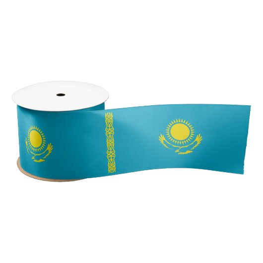 Vlag van Kazachstan Satijnen Lint (Spoel)