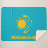 vlag van Kazachstan Sherpa Deken (Voorkant (horizontaal))